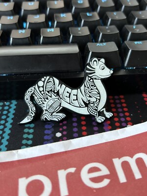 Danny Steinman WEEN Weasel Pin 53/75 Official, Limited Edition SOLD OUT Black