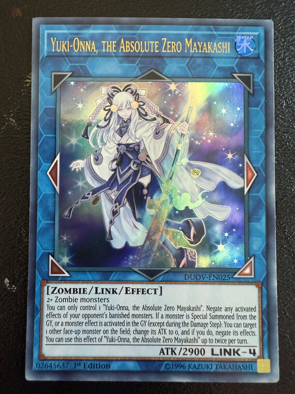 遊戯王OCG デュエルモンスターズ yuki YUGIOH YUKI-ONNA,THE ABSOULTE ZERO MAYAKASHI DUOV-EN025 1ST ULTRA