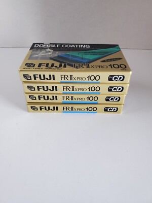 FUJI   FR-II X   PRO  100    TYPE II   BLANK CASSETTE TAPE- Sealed - Lot Of 4