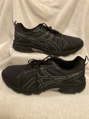 NWOB Men's Asics Gel Venture 7 Trail Running Shoes Extra Wide(4E) Black