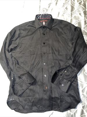 Luchiano Visconti Black Label Men's SMall Woven Shirt $125