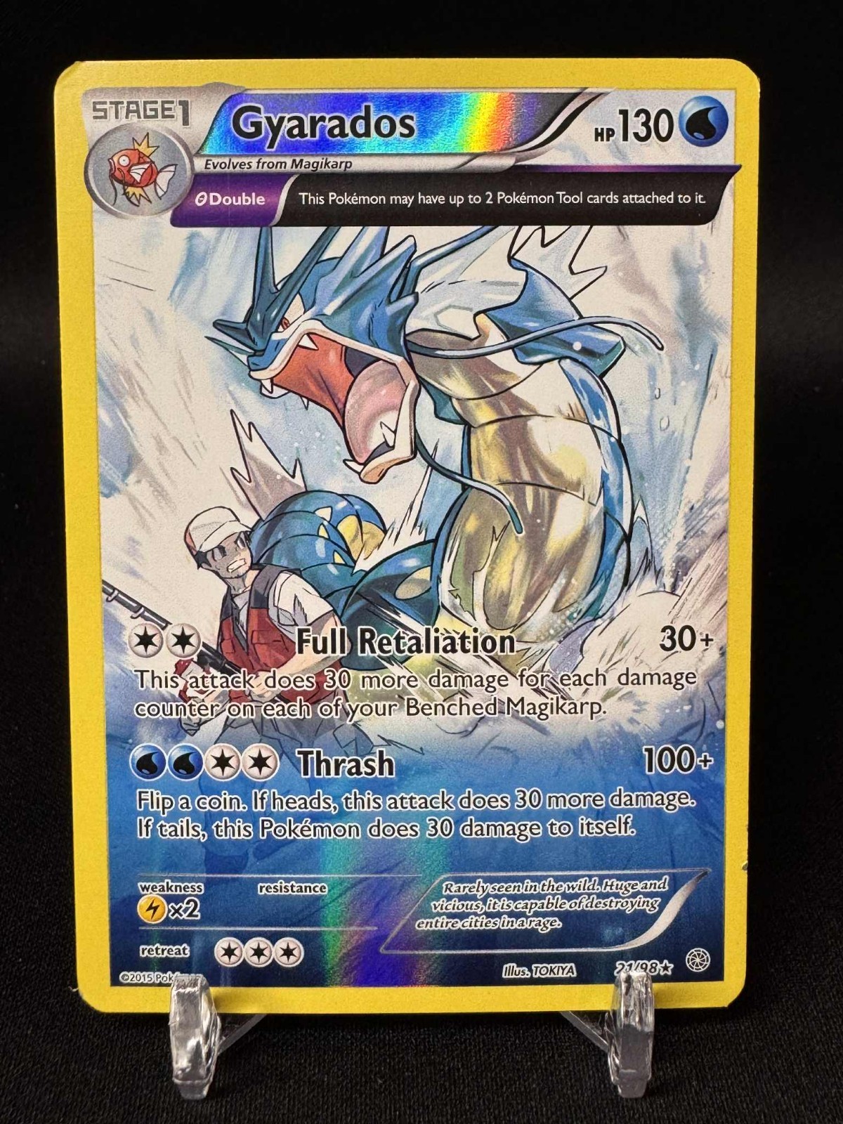 🌈 Gyarados FULL ART Holo Rare 21/98 XY Ancient Origins