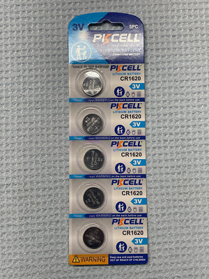 5 Pack CR1620 1620 PKCELL Lithium 3v Battery FACTORY FRESH w/ FREE SHIPPING 2028