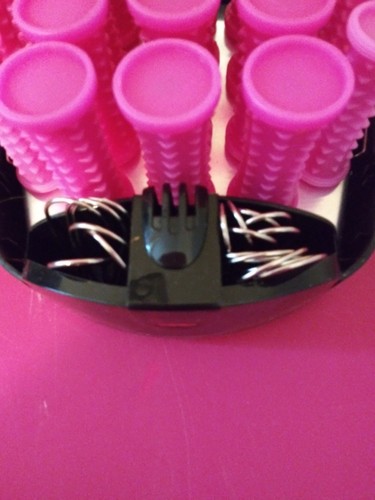Conair Pageant Hair Setter Compact 20 Hot Rollers Big Style HS34XB Black Pink