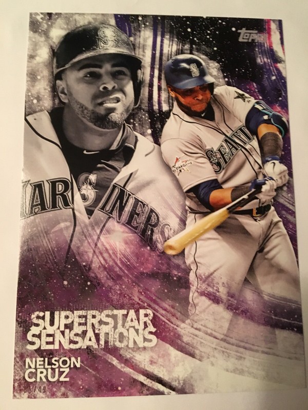 2018 Topps Superstar Sensations 5x7 Jumbo Nelson Cruz 2018 Topps Superstar Sensations 5x7 Jumbo Nelson Cruz