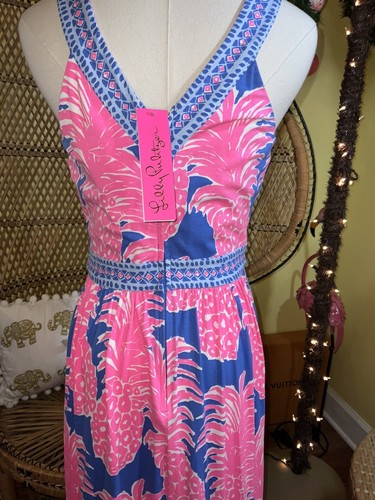 Pre-owned Lilly Pulitzer Taryn Maxi Dress Little Flamenco ? Size 8,10 In Multicolor