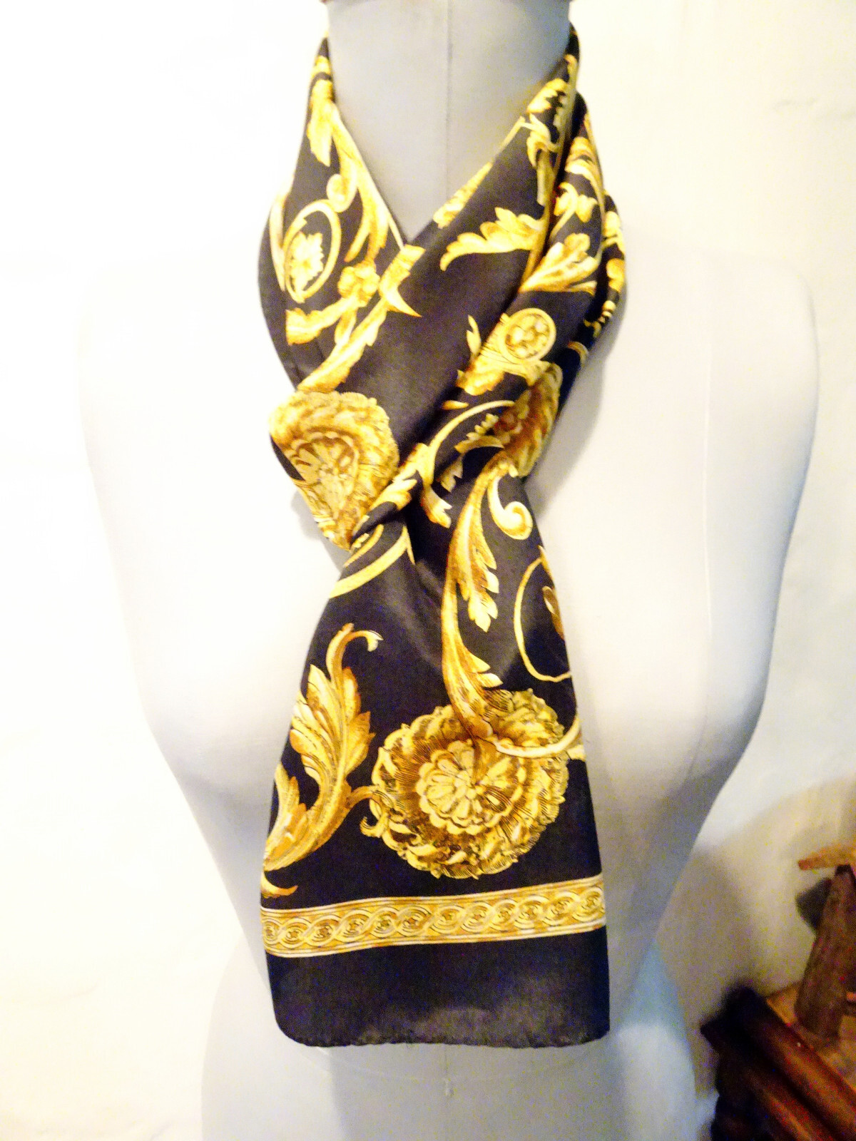 Women's Ladies ECHO SCARF 100% Silk Made in Japan 11x57 | eBay