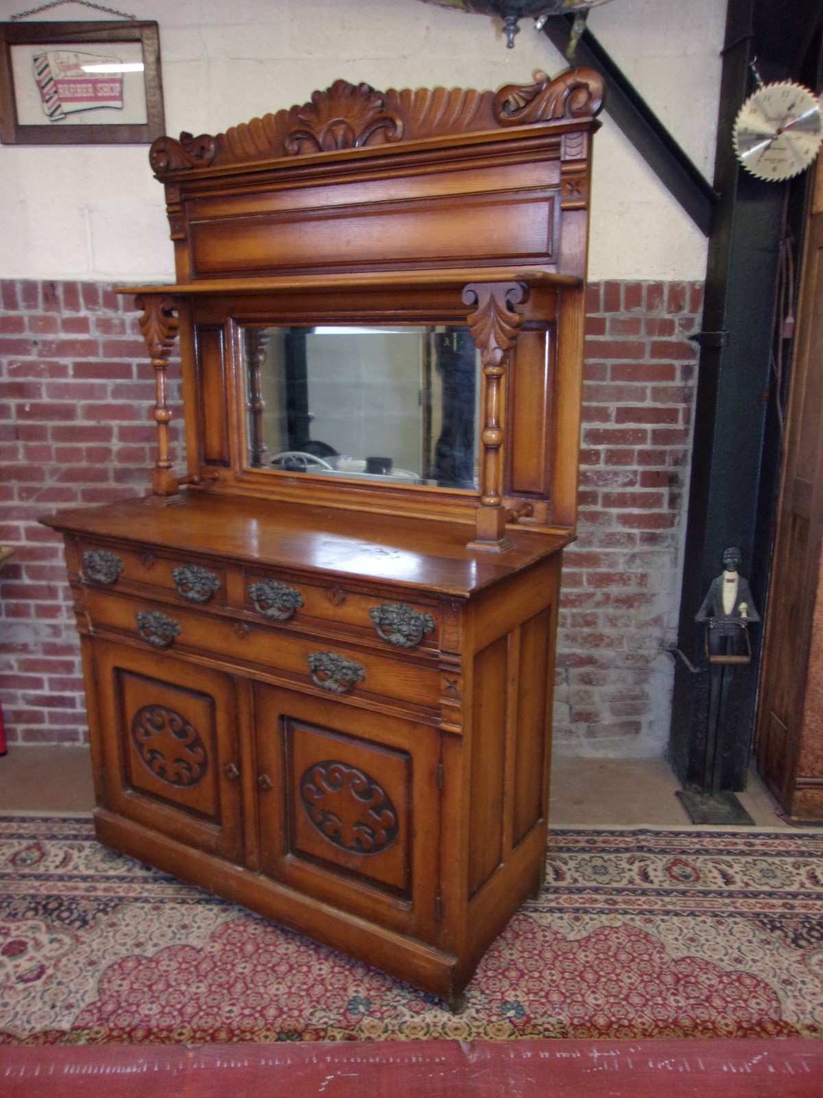 ANTIQUE OAK VICTORIAN BUFFET ORGINAL FINISH-SELLING OUT Make Offer