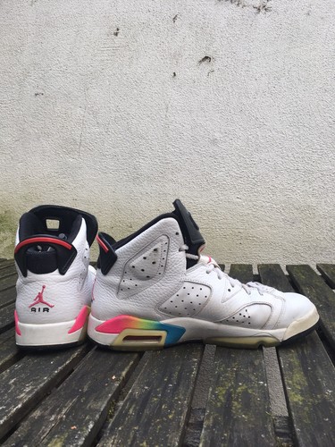 Nike Air Jordan 6 VI Retro Rainbow 2009 GS US 5y 37.5 UK 6.5