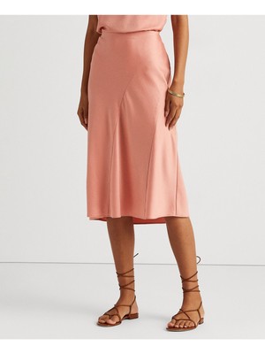 

LAUREN RALPH LAUREN Женская розовая юбка-трапеция миди, Розовый