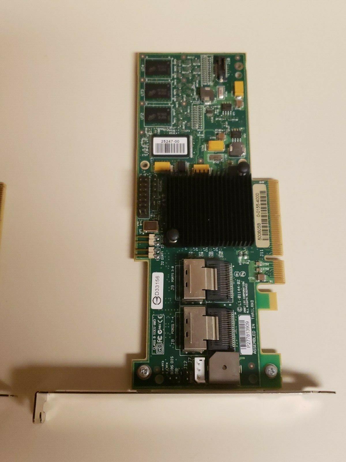 LOT of 2 LSI MegaRAID 8708EM2 PCIe 3Gb/s 8-Port 128MB SAS/SATA Raid Controllers