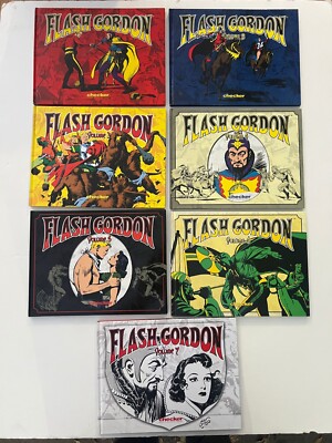 Alex Raymond's Flash Gordon Checker Vol 1 2 3 4 5 6 7 Complete Hardcover HC