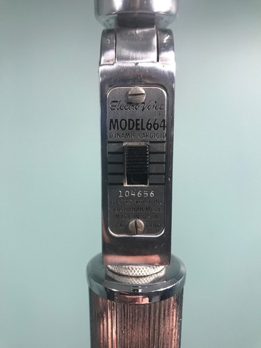Vintage Electro Voice Microphone Model 664 W/Atlas Sound Stand