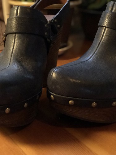 Kork Ease Clogs Size 9/40.5 Teal Blue Wooden Heels