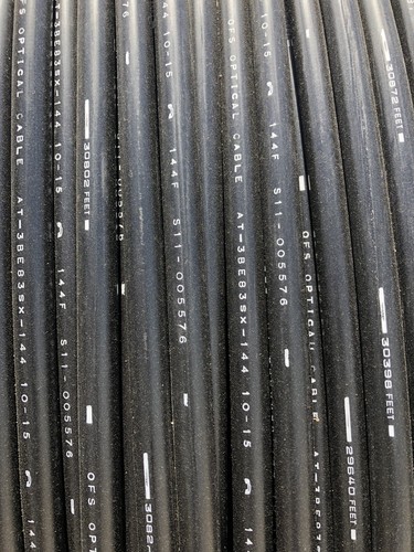 10,698’ OFS RIBBON 144 COUNT SINGLE MODE ARMORED FIBER OPTIC CABLE AT3BE83SX144