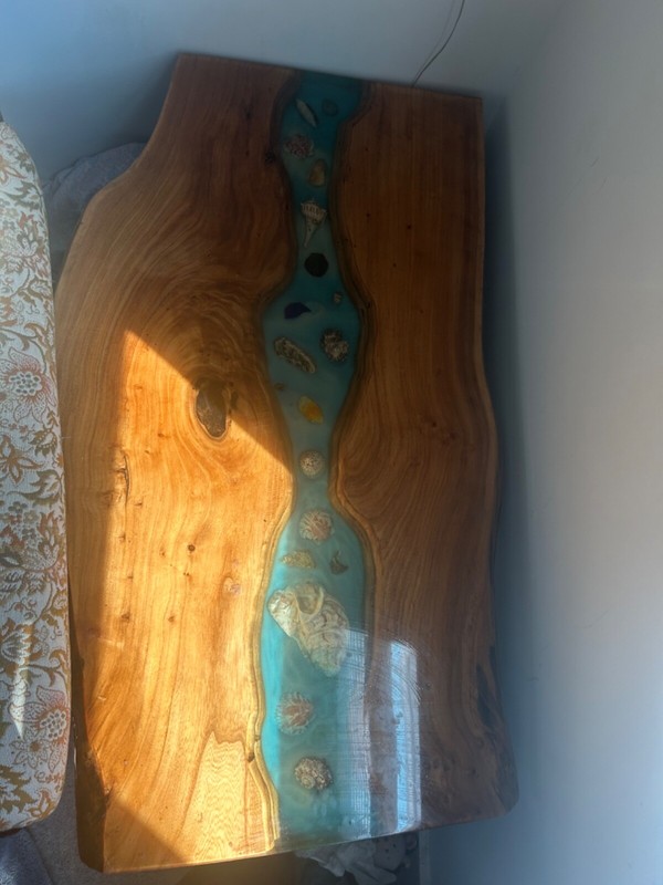 beautiful homemade art resin ocean table
