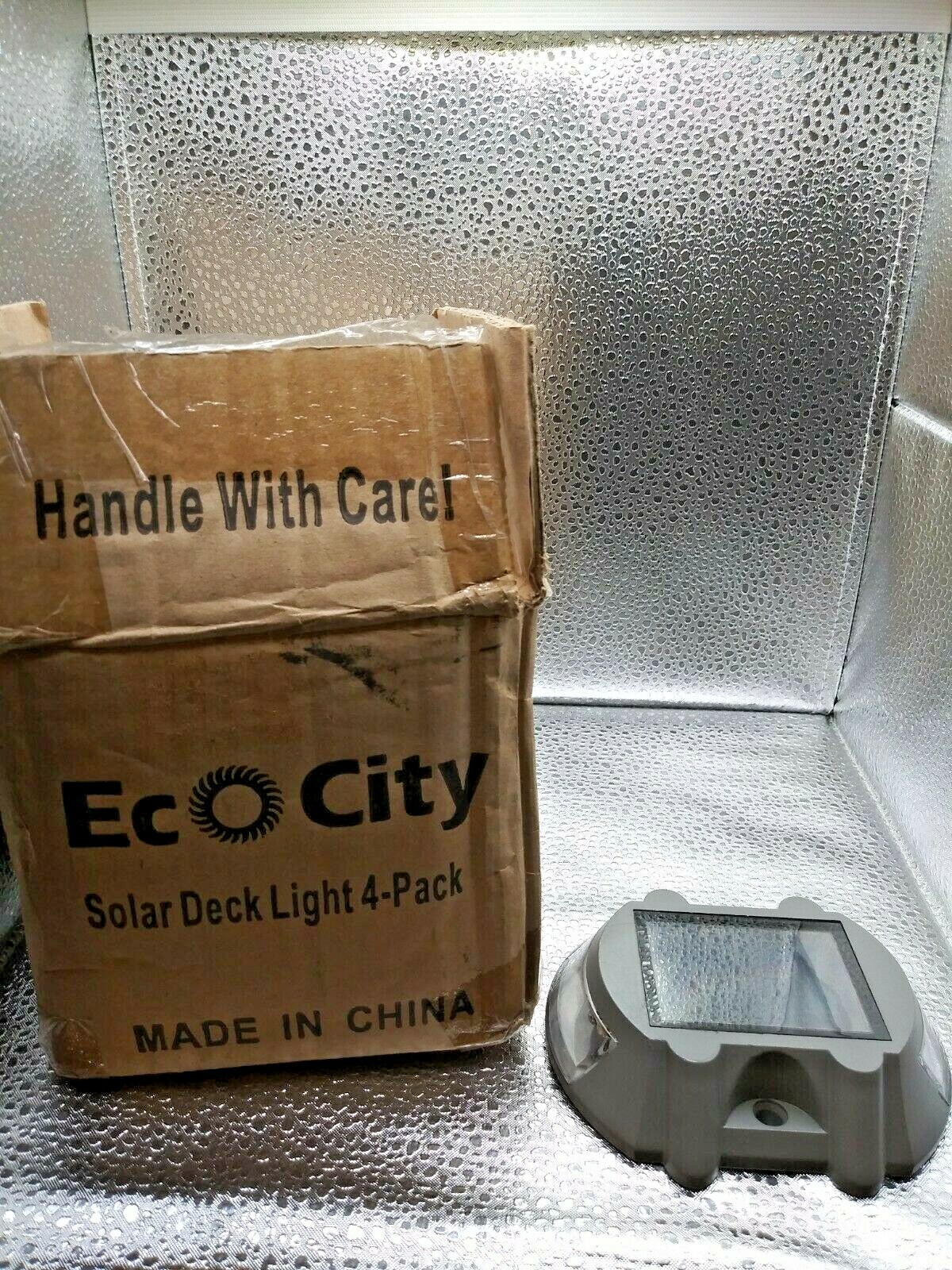 EcoCity Solar Powered Deck Light 4 Pack