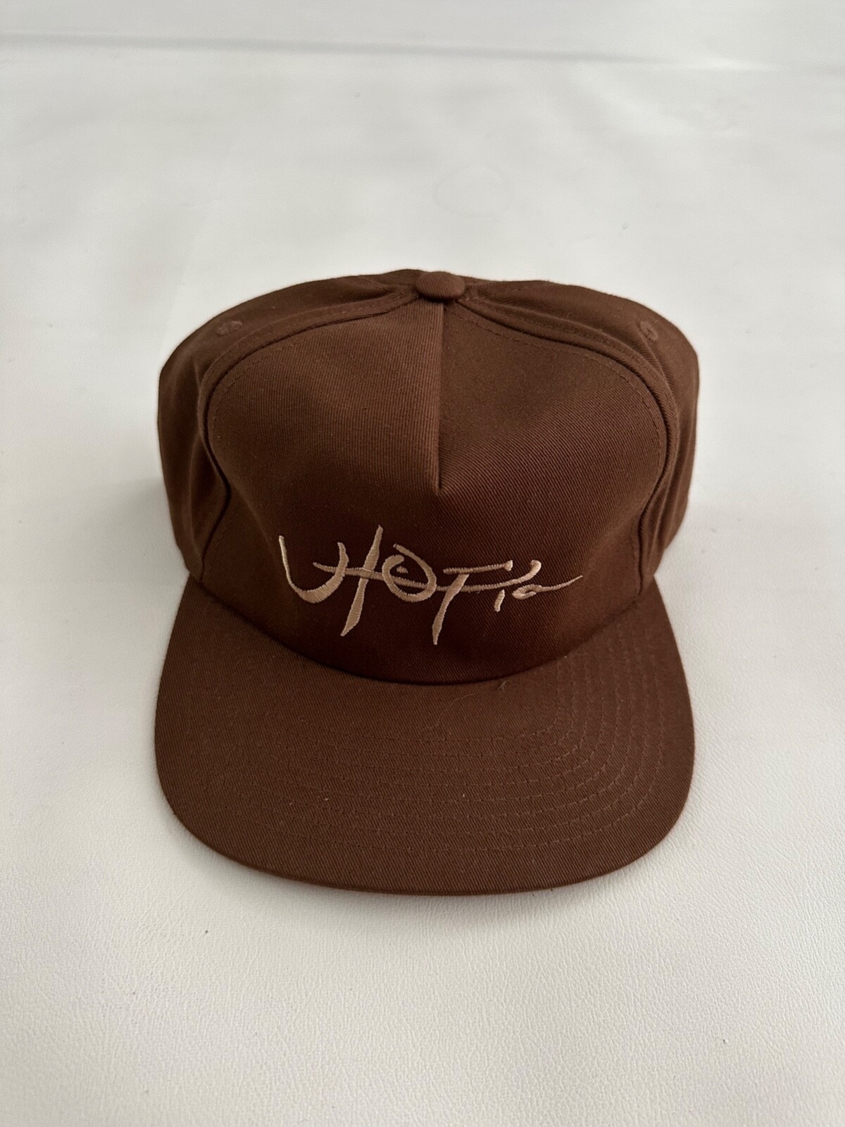 Travis Scott Utopia Embroidered Brown Graphic Snapback Hat