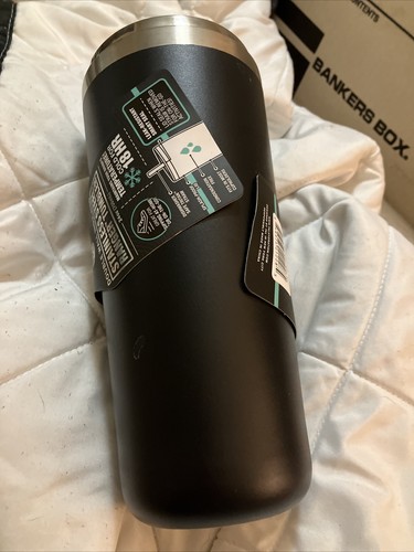 Tal Water Bottle Double Wall Insulated Stainless Steel Ranger 24 Oz Black No Lid