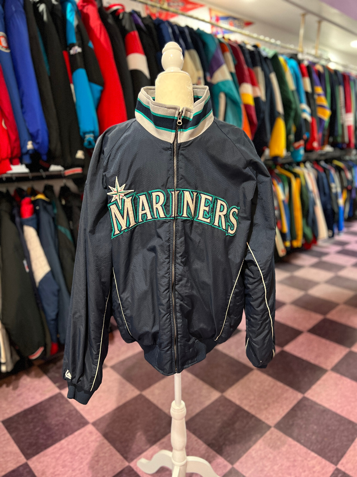 Seattle Mariners Majestic ジャケット M 100% Authentic Vintage Majestic Seattle Mariners Jacket Size