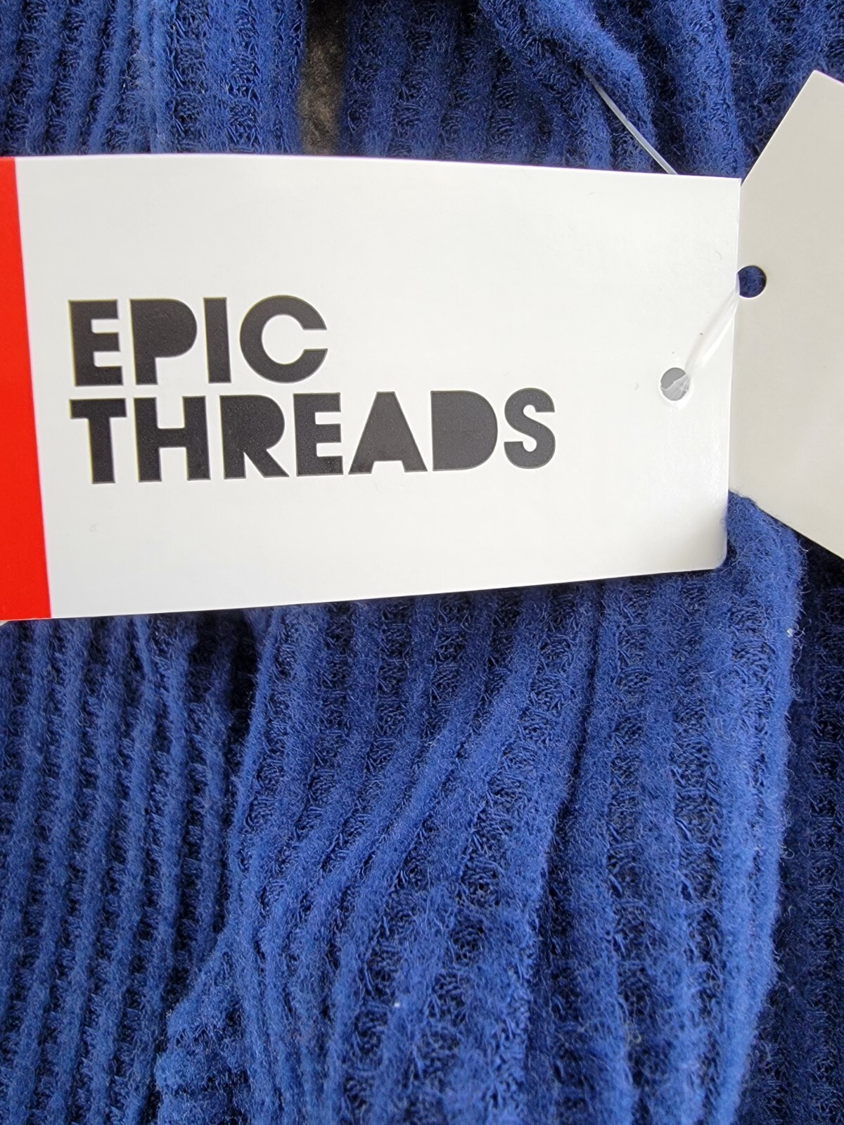 Epic Threads Long-Sleeved Waffled Shirt Toddler Girls 3T Navy Sea Crew Neck - Picture 16 of 17