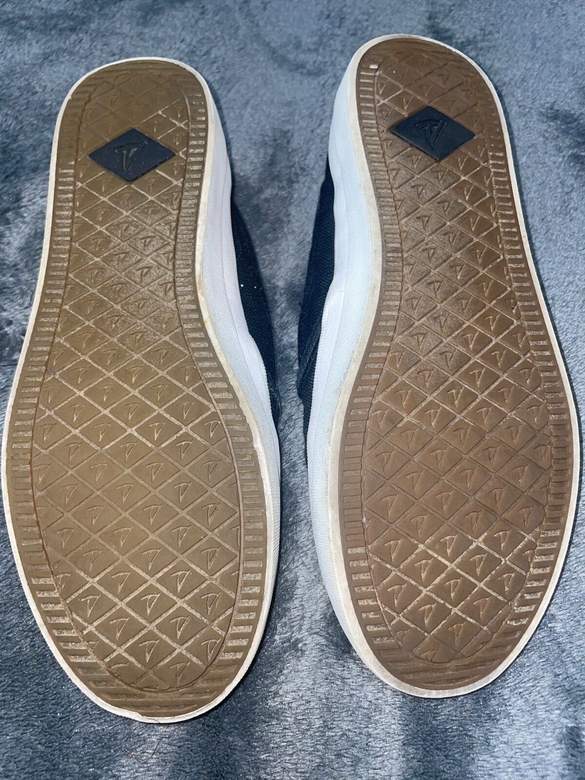 Sperry Womens Black Glitter Slip-On Sneakers  Shoes Size 6.5