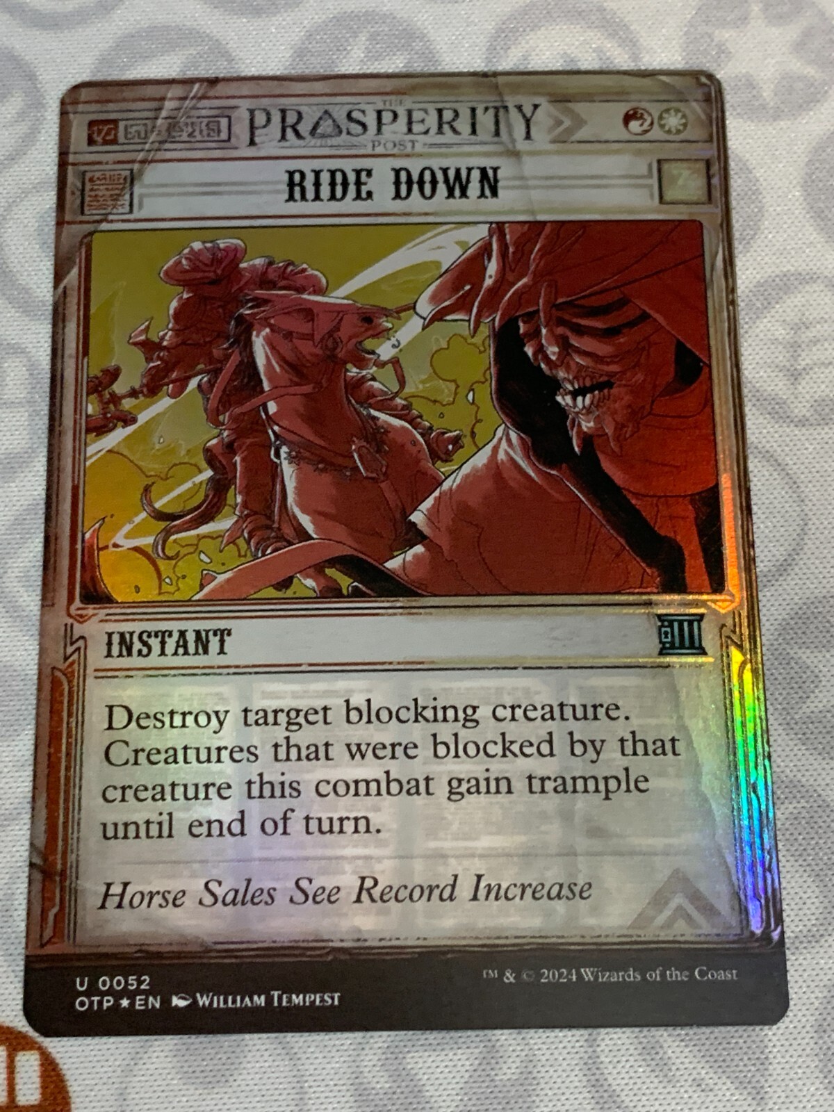 C1487 MAGIC GATHERING FOIL SHOWCASE RIDE DOWN 0052 THUNDER