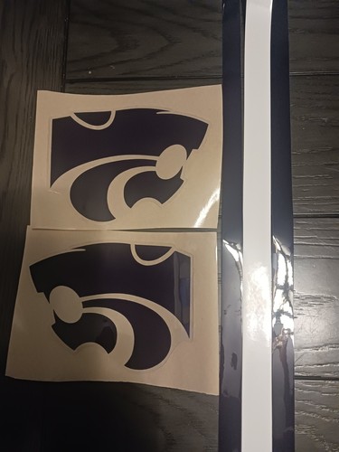 Kansas State Wildcats full size football helmet decals set