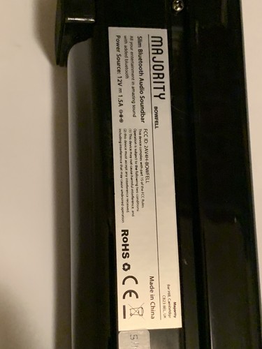 Majority Bowfell Small Sound Bar Bluetooth&nbsp;* Tested And Working With Remote