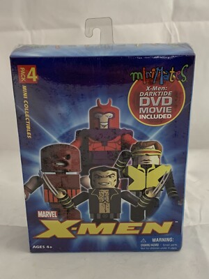 2005 Marvel X-MEN MINIMATES 4 PACK Collectible - Bonus DARKTIDE DVD - NEW Sealed