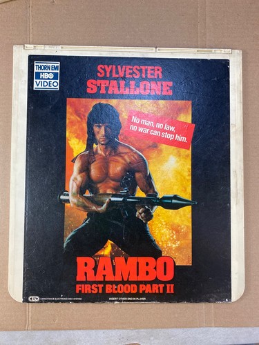 RAMBO FIRST BLOOD PART II CED VIDEODISC 1985 SYLVESTER STALLONE