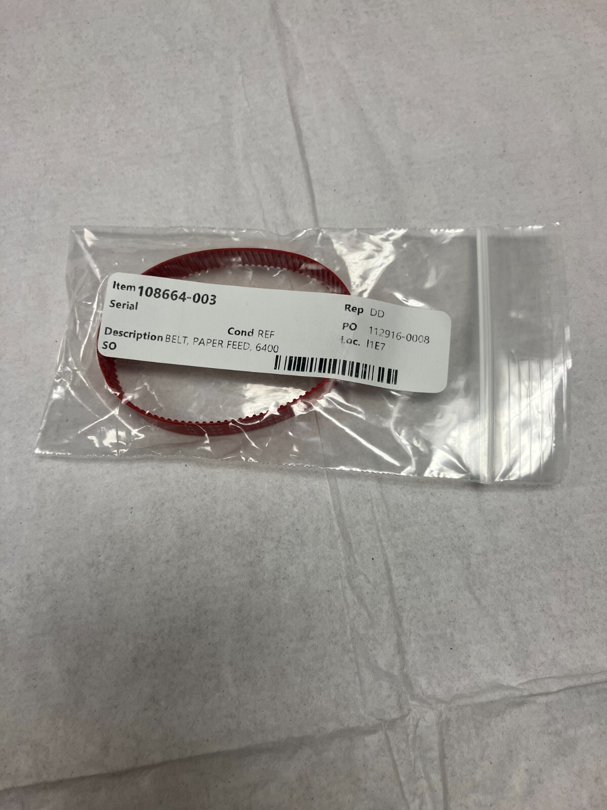 ぺん購入8600 S 108664-003 PAPER FEED BELT FOR PRINTRONIX P5000 OR IBM 6400