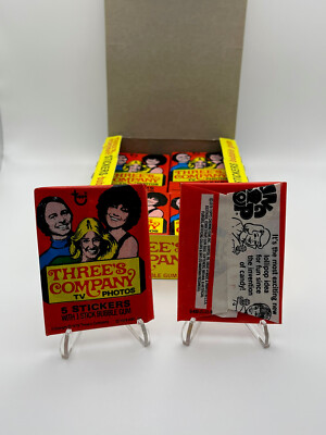 1978 Topps -Three's Company- TV WAX PACK Stickers, Bubble Gum - Factory Sealed