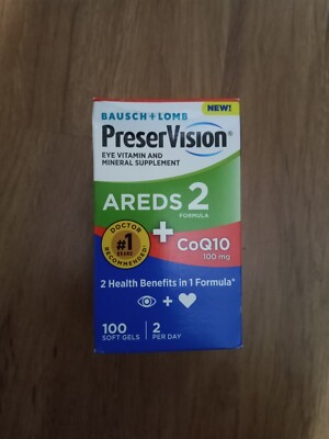 PreserVision, Areds 2 + Coq10. 100 Gels Exp.2026+