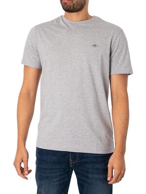 

Мужская футболка GANT Regular Shield, серая, Grey, 2003184-093