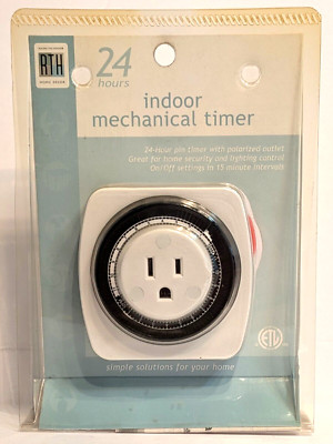 RTH - Indoor 24 Hour Mechanical Timer - 120 V - White