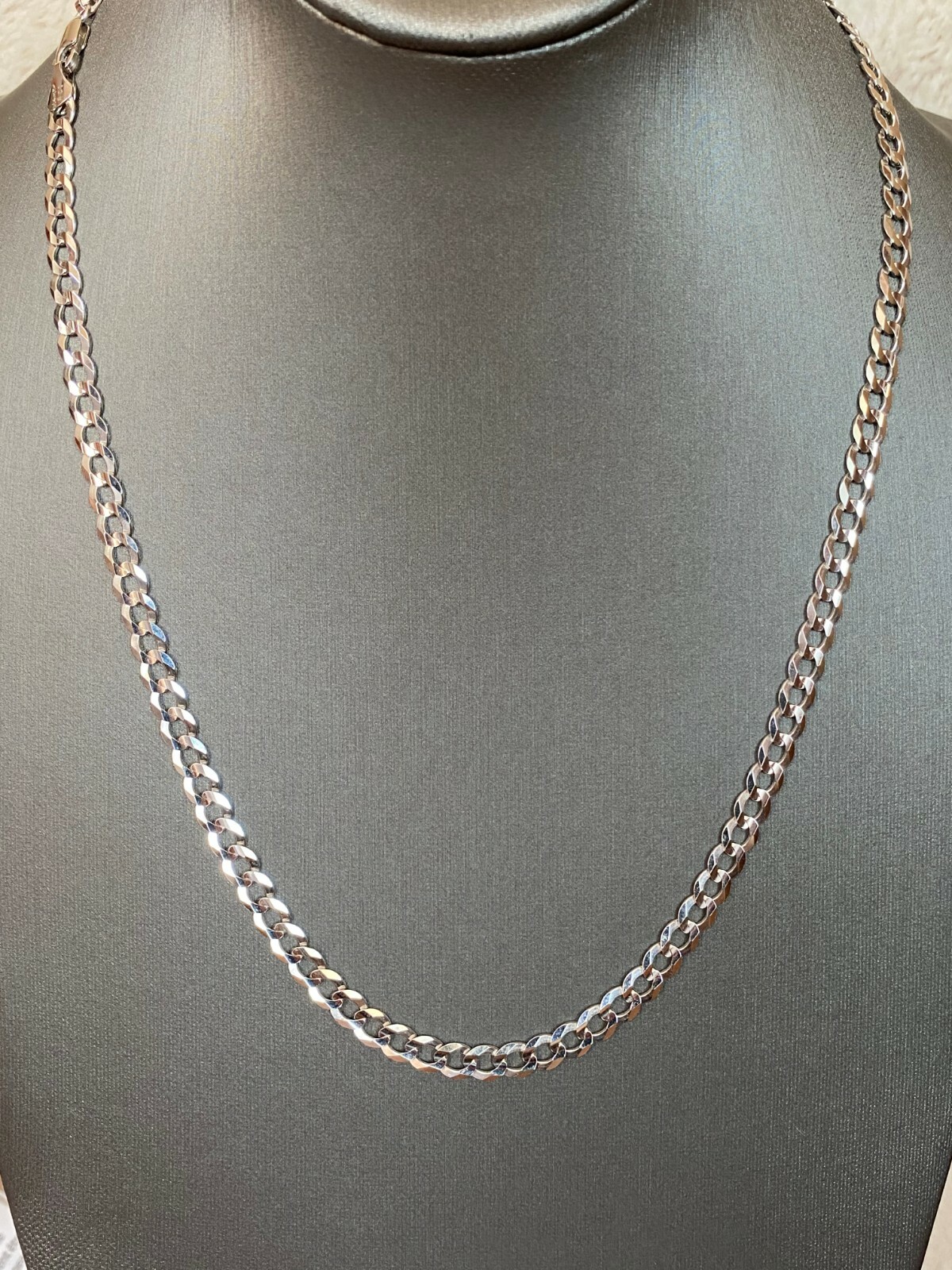 Pre-owned Hip Hop Real Solid 14k White Gold Mens Curb Cuban Link Chain 20-24" 6mm Necklace 17-21gr