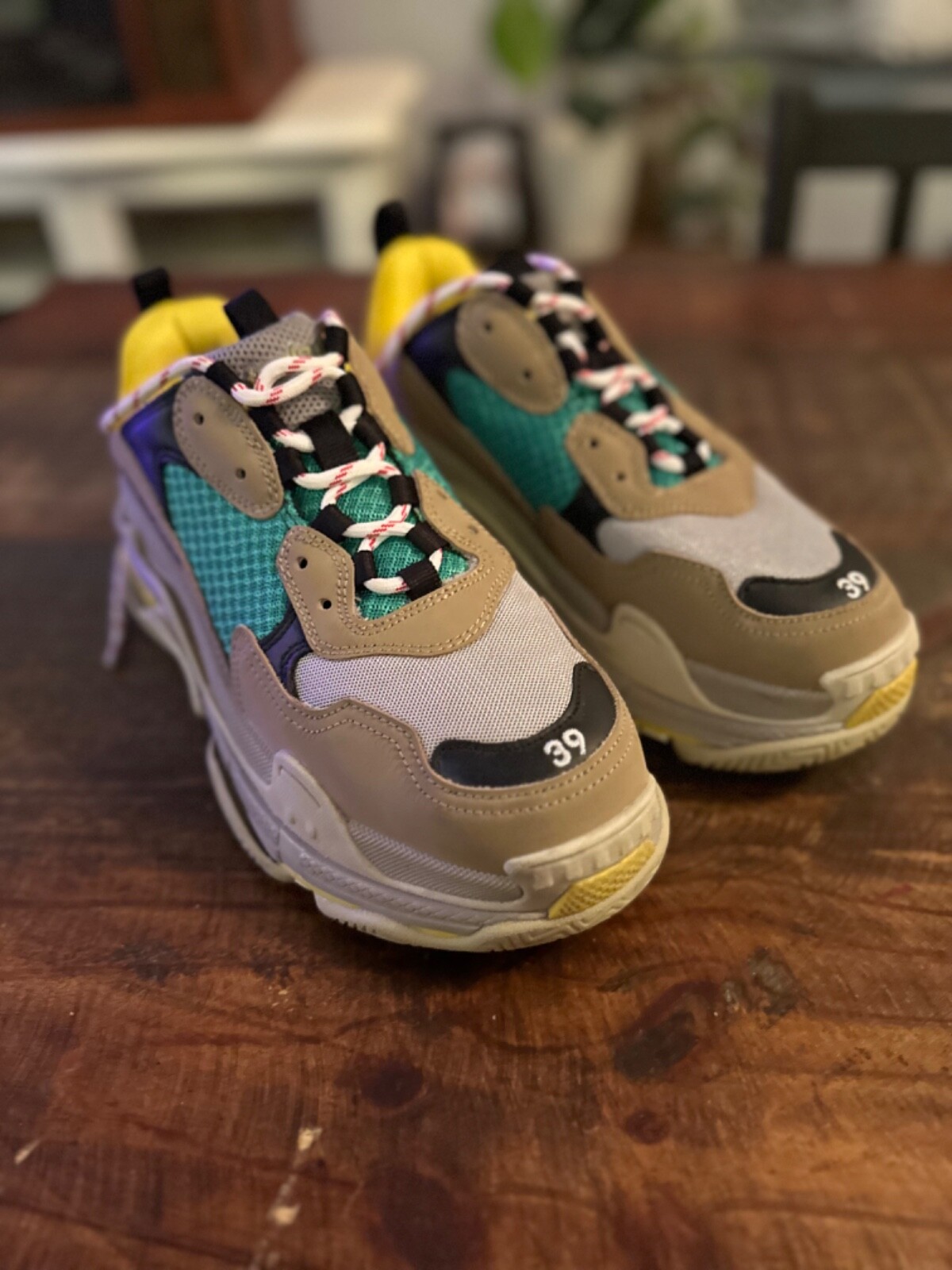 Balenciaga Triple S Beige Green Yellow Worn Once Indoors Top Mint Btm Some  Marks | eBay