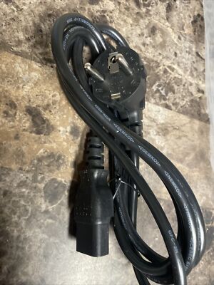 6ft 2-Prong CEE 7/7 Schuko European Plug to 3-Pin C13 Jack Power Cable / Cord