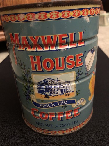 【ヴィンテージ】コーヒー缶 MAXWELL HOUSE COFFEE MAXWELL HOUSE COFFEE TIN VINTAGE 1972 TIN ONLY 80TH