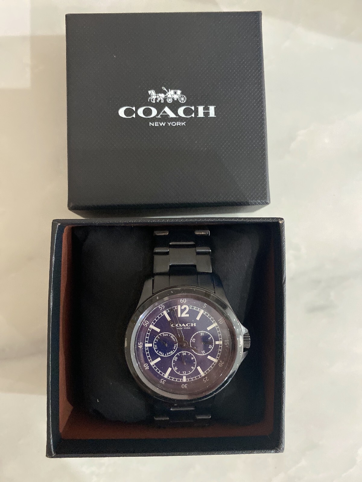 Coach Men's Barrow Black Stainless Steel Bracelet Watch 42mm 14602062 Coach Men's Barrow Black Stainless Steel Bracelet Watch 42mm 14602062