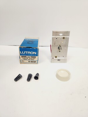 NEW Lutron Rotary D-603P 3-Way Incandescent Dimmer - Ivory (D53) 600W 120V 60Hz