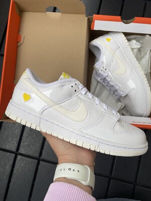Nike Dunk Low  Valentines Tag weiss Gelb Neu 39