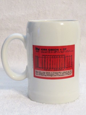 Kirk Gibson Topps Rookie Card Heirloom Tradition Sports Nostalgia Stein Mug