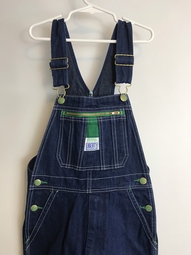 Liberty Denim Bib Overalls w/ Zippered Front Pocket Unisex Youth Size 12