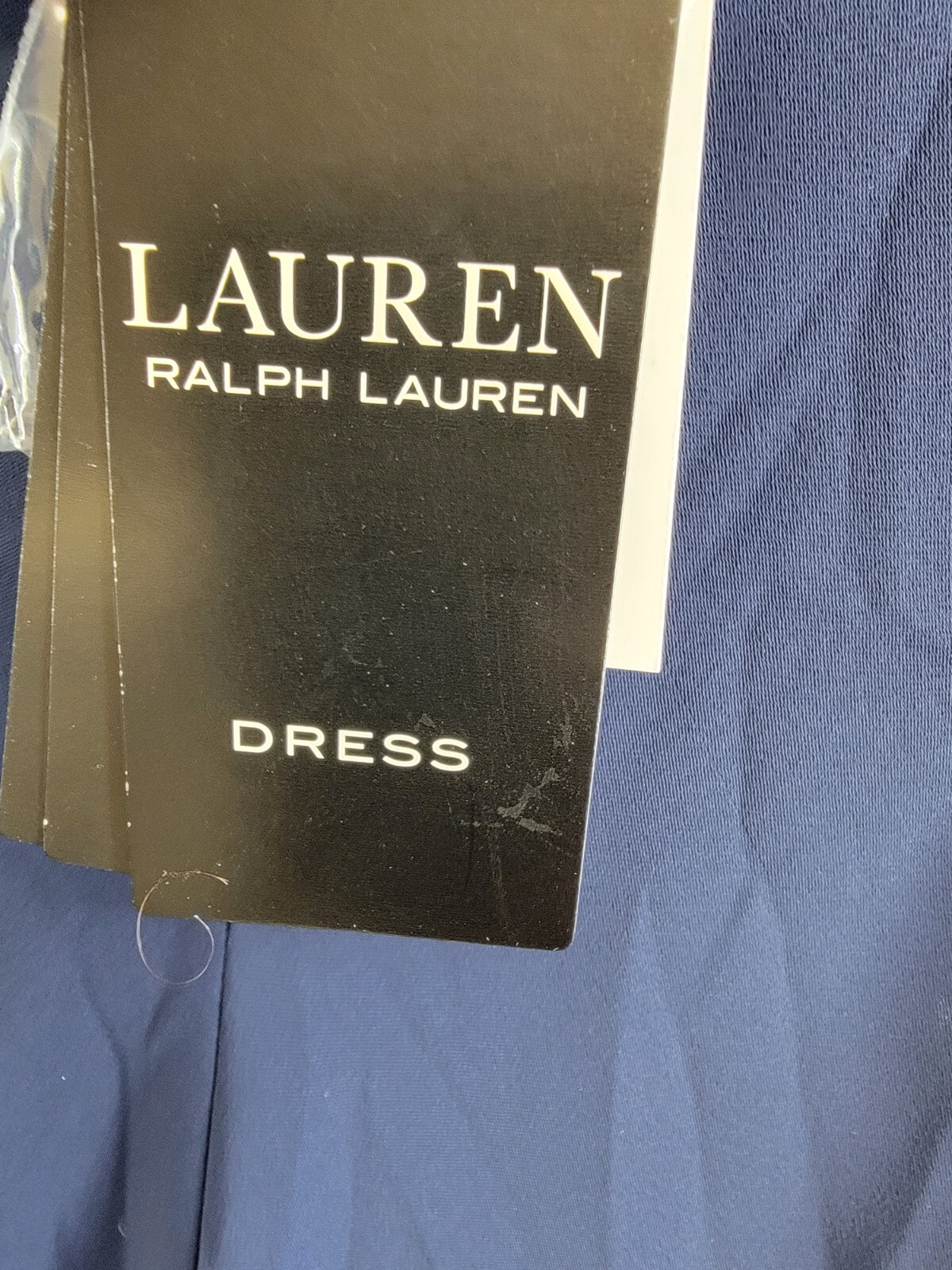 Lauren Ralph Lauren Beaded Georgette Cocktail Dress Women's 6 Navy Back Button - Picture 15 of 16