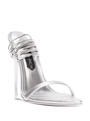 

JESSICA RICH Женское серебристое платье на шпильках с острым носком и шнуровкой на каблуке, Серебряный, RS4