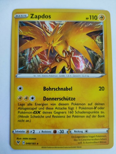 Pokemon 48185 - Zapdos Holo Rare Farbenschock