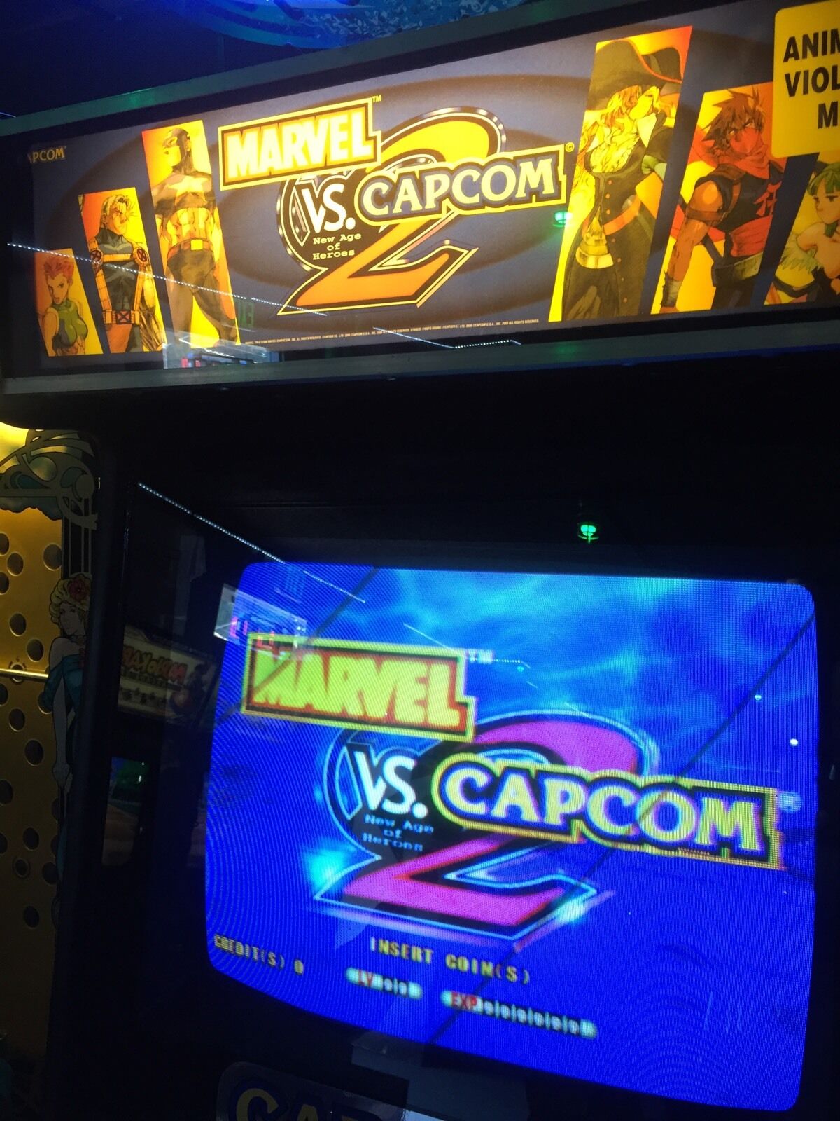 26″ x 8″ Marvel vs Capcom 2 Arcade Marquee