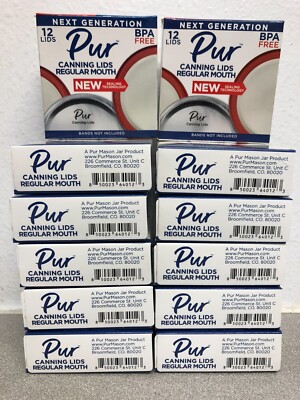 Pur 64012 Mason Regular Mouth Canning Lid 12 Boxes of 12 Lids